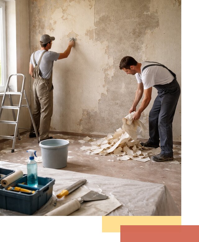 Снятие старых обоев в Зеленокумске быстро и качественно