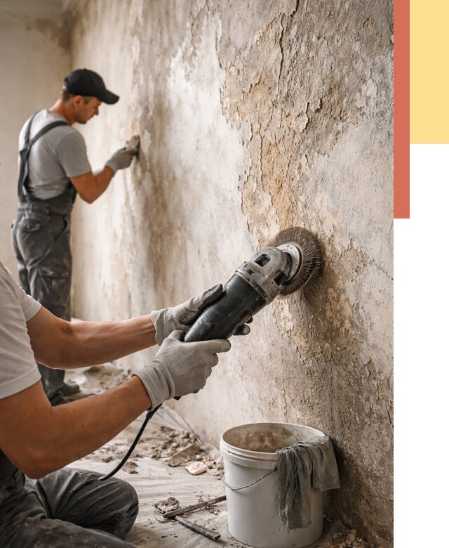 Снятие и удаление краски со стен в Зеленокумске от 2138 руб. — ОТДЕЛОЧНИК-Злм