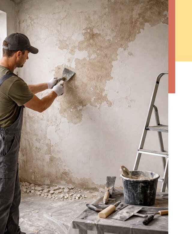 Снятие старой шпаклевки в Зеленокумске от 1884 руб. — быстро и недорого | ОТДЕЛОЧНИК-Злм