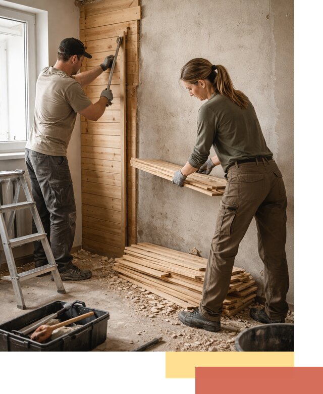 Демонтаж вагонки со стен в Зеленокумске — профессиональный демонтаж