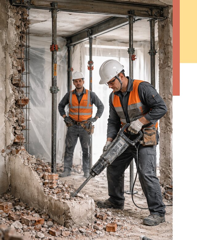 Снос несущих стен в Зеленокумске от 10437 руб. — демонтаж несущей стены под ключ | ОТДЕЛОЧНИК-Злм