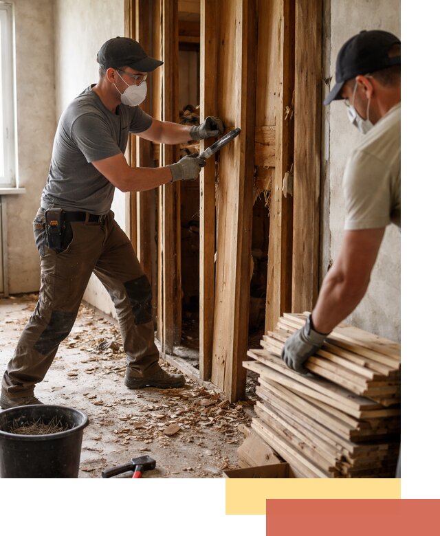 Демонтаж деревянных перегородок в Зеленокумске быстро и аккуратно