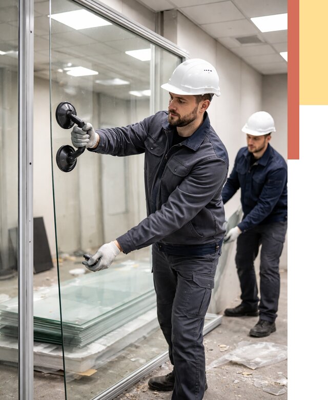 Демонтаж стеклянных перегородок в Зеленокумске от 3258 руб. — быстро и недорого | ОТДЕЛОЧНИК-Злм