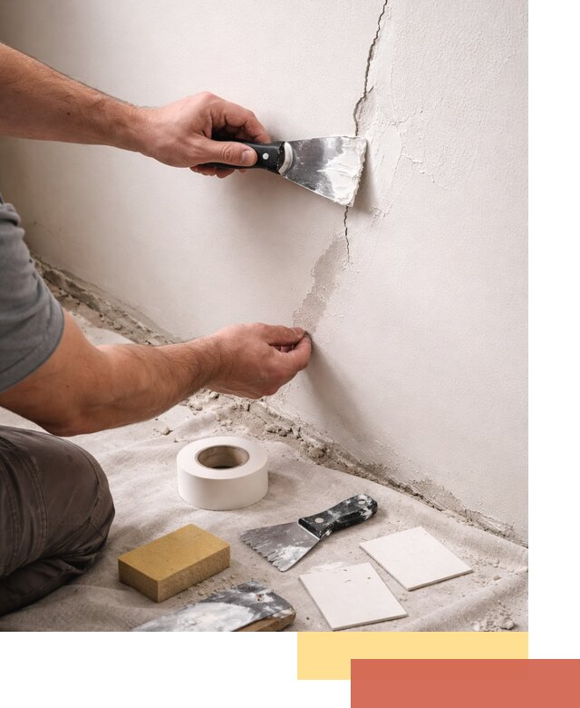 Заделка трещин и сколов в стенах и потолках в Зеленокумске