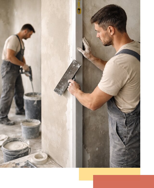 Выведение углов стен в Зеленокумске: монтаж и оштукатуривание