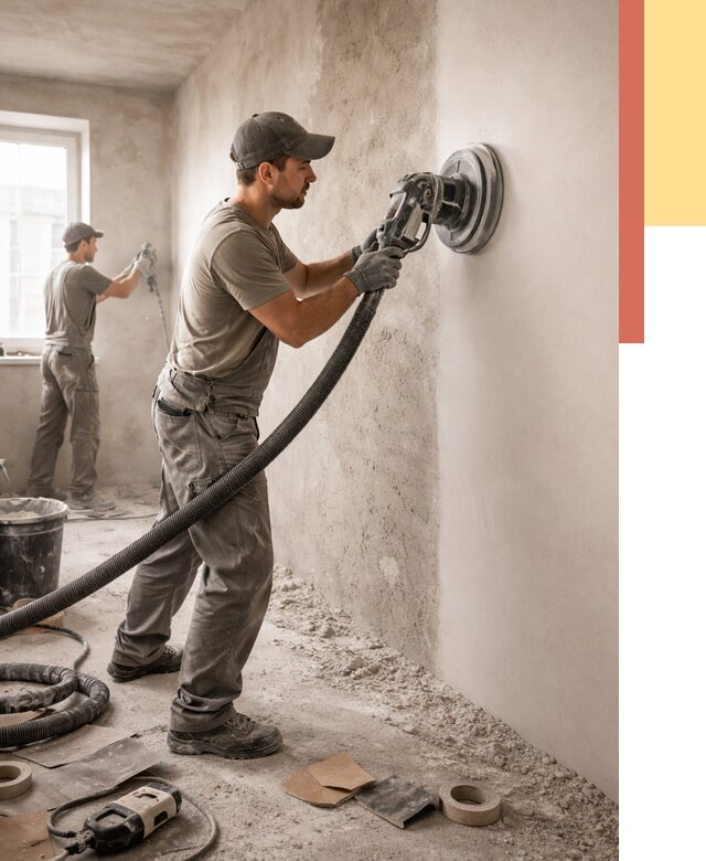 Шлифовка стен в Зеленокумске от 1222 руб/м2 — быстро и недорого | ОТДЕЛОЧНИК-Злм