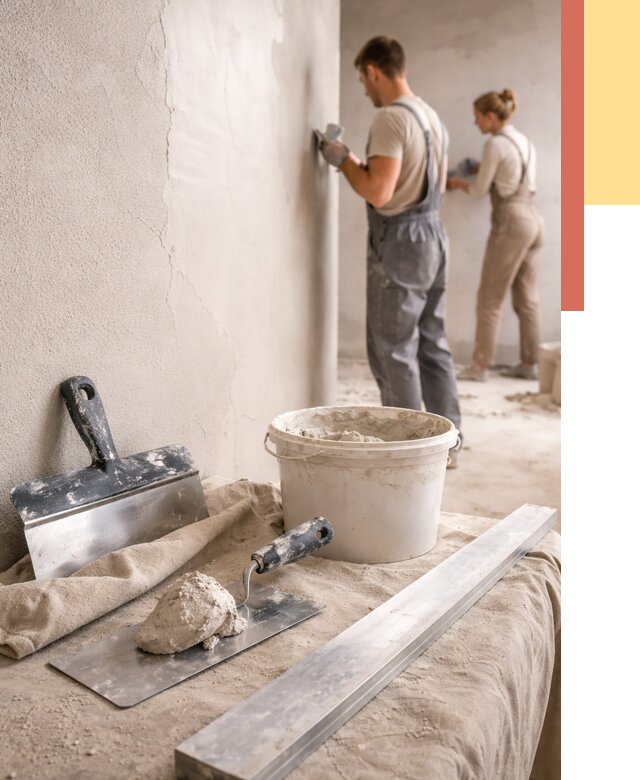 Штукатурка стен гипсовая в Зеленокумске от 4582 руб/м2 — быстро и недорого | ОТДЕЛОЧНИК-Злм