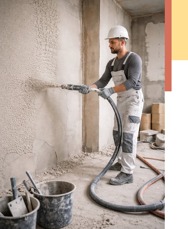 Машинная штукатурка стен в Зеленокумске под ключ от 6618 руб./м2 | ОТДЕЛОЧНИК-Злм