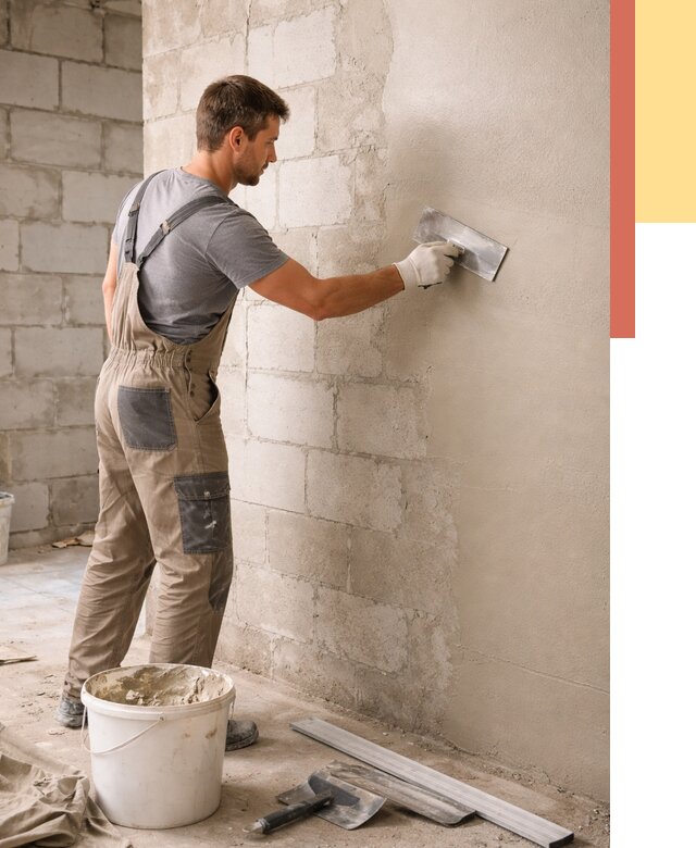 Штукатурка стен из газобетона в Зеленокумске от 2138 руб./м2 — быстро и недорого | ОТДЕЛОЧНИК-Злм