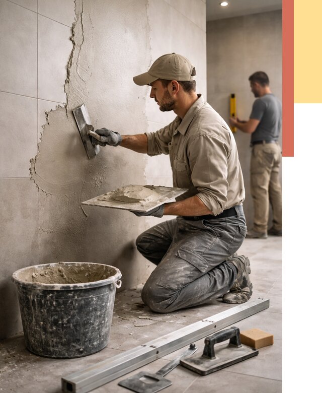 Штукатурка стен в ванной в Зеленокумске от 4582 руб./м² — выравнивание под ключ | ОТДЕЛОЧНИК-Злм