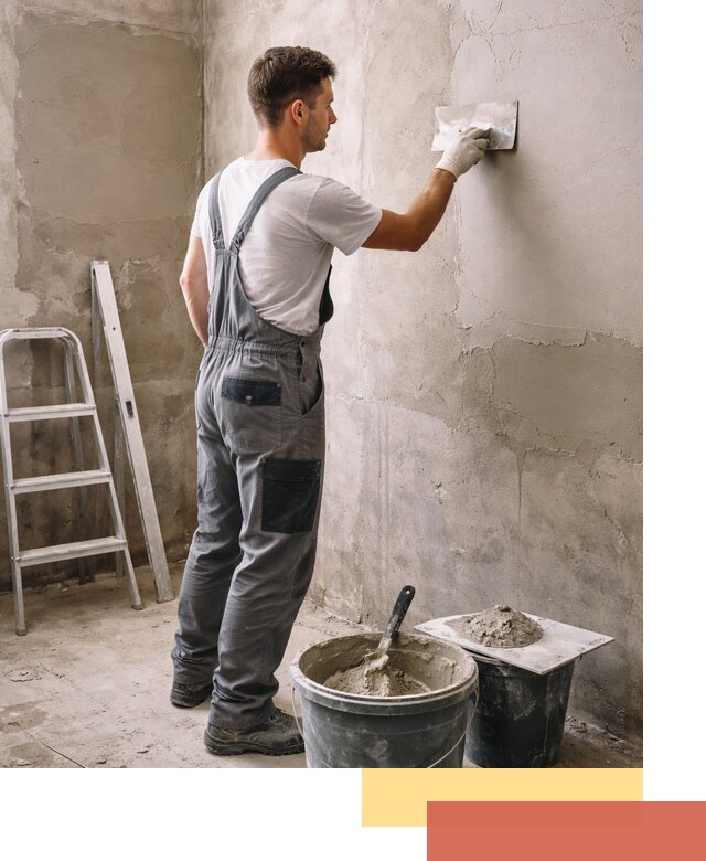 Штукатурка стен в ванной под ключ в Зеленокумске