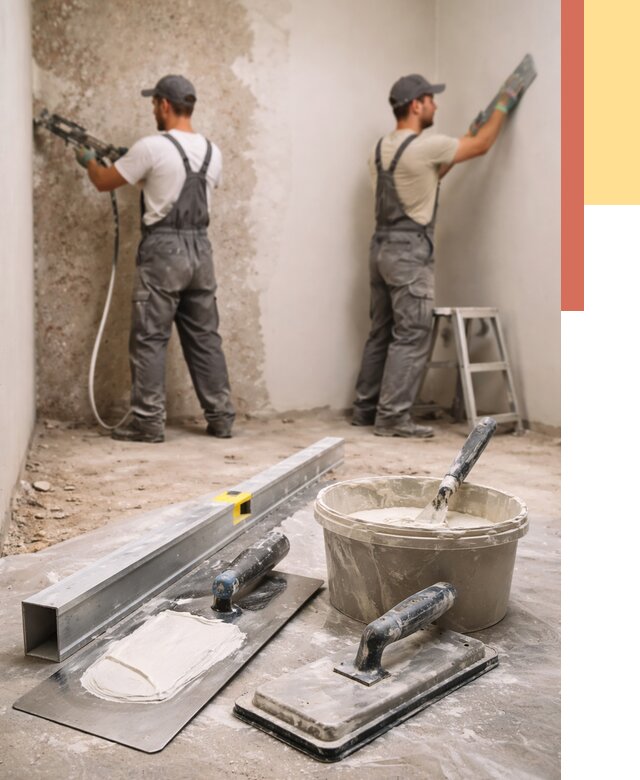 Штукатурка стен под обои в Зеленокумске от 4582 руб./м2 — выравнивание под обои | ОТДЕЛОЧНИК-Злм