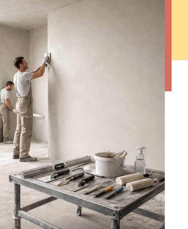 Штукатурка стен под покраску в Зеленокумске от 4582 руб./м² — качественно и недорого | ОТДЕЛОЧНИК-Злм