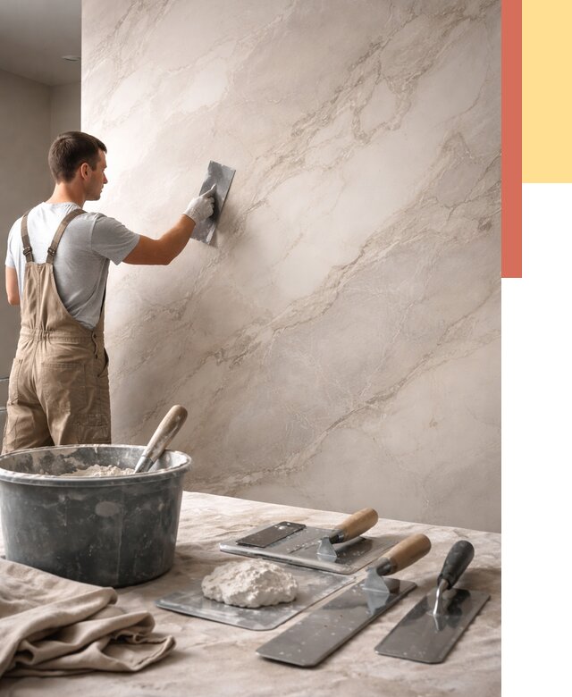 Декоративная штукатурка под мрамор в Зеленокумске от 2851 руб./м² — быстро и недорого | ОТДЕЛОЧНИК-Злм