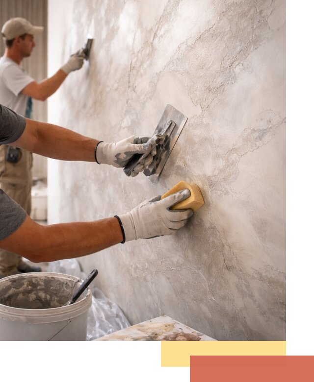 Декоративная штукатурка под мрамор в Зеленокумске для стен и потолков