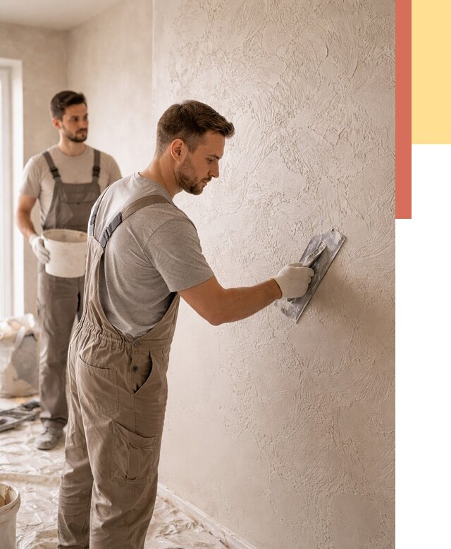 Фактурная штукатурка стен в Зеленокумске от 4276 руб./м² — заказать под ключ | ОТДЕЛОЧНИК-Злм