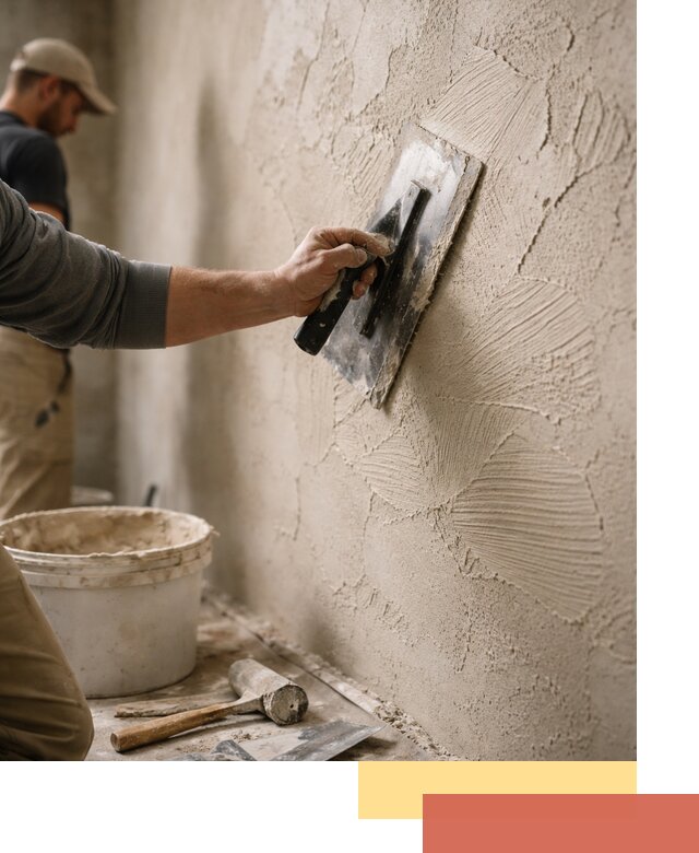 Фактурная штукатурка стен в Зеленокумске — монтаж, отделка, реставрация