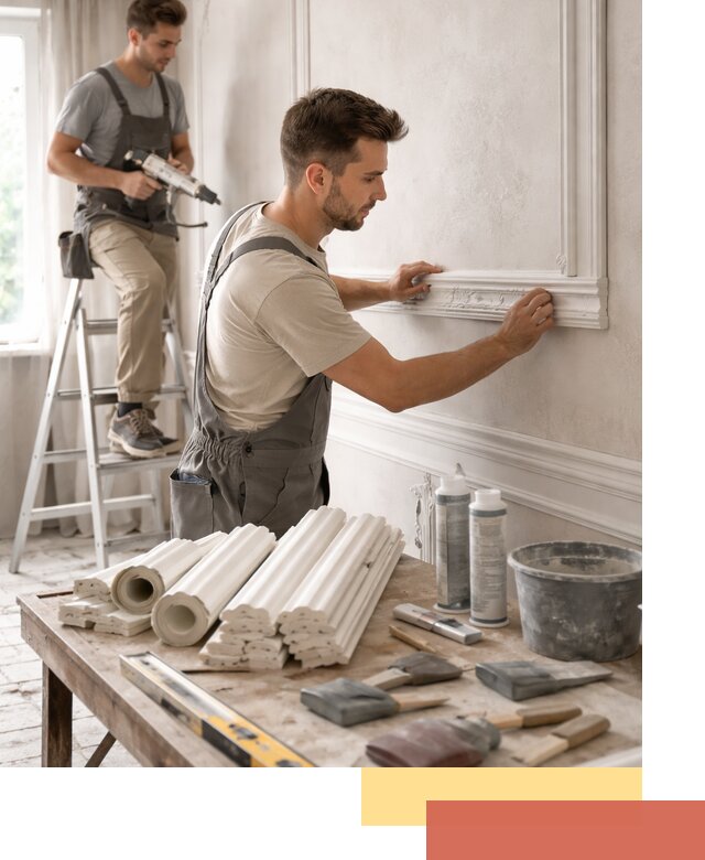 Монтаж лепнины на стены в Зеленокумске профессионально и качественно