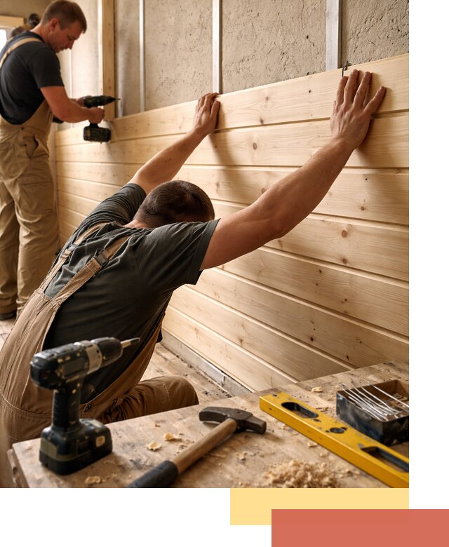 Монтаж деревянной вагонки на стены в Зеленокумске быстро и качественно