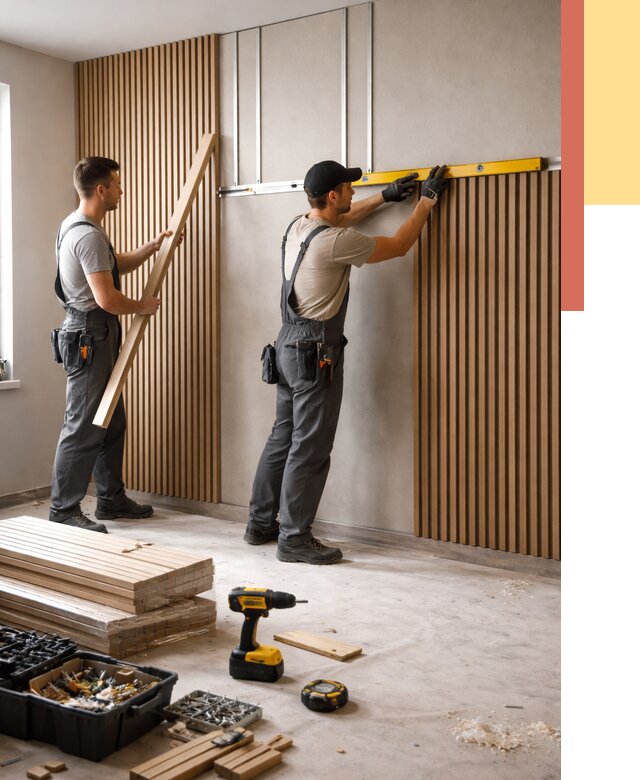 Монтаж реечных панелей на стены в Зеленокумске от 1222 руб. — быстро и недорого | ОТДЕЛОЧНИК-Злм