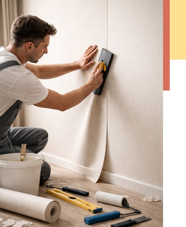 Поклейка виниловых обоев в Зеленокумске от 4582 руб. | Быстро и недорого — ОТДЕЛОЧНИК-Злм