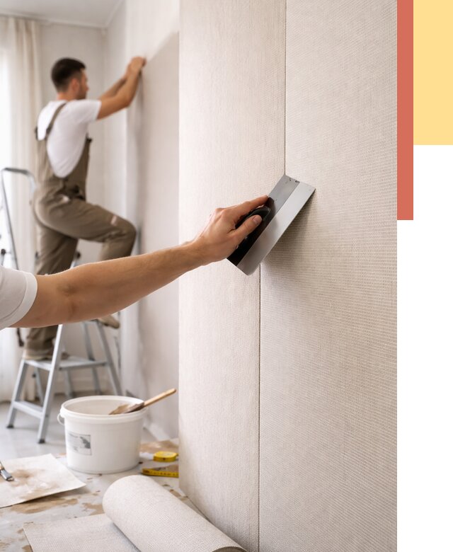 Поклейка текстильных обоев в Зеленокумске от 4582 руб. под ключ | ОТДЕЛОЧНИК-Злм