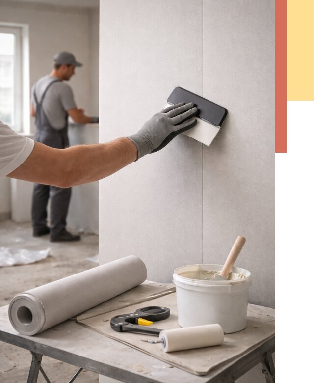 Поклейка обоев под покраску в Зеленокумске от 3564 руб. за м2 | ОТДЕЛОЧНИК-Злм