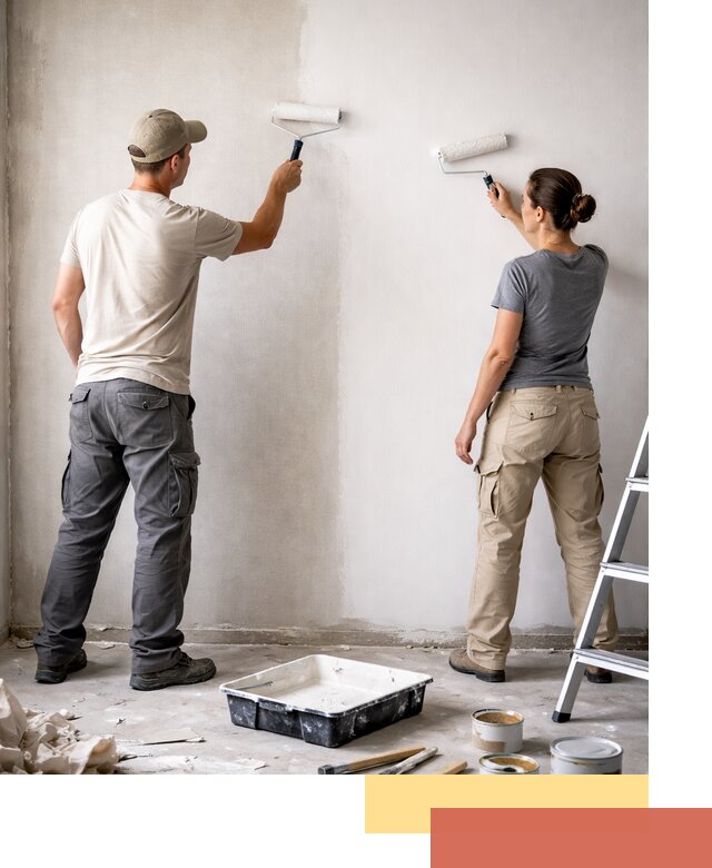 Окраска стен по стеклохолсту в Зеленокумске качественно и долговечно