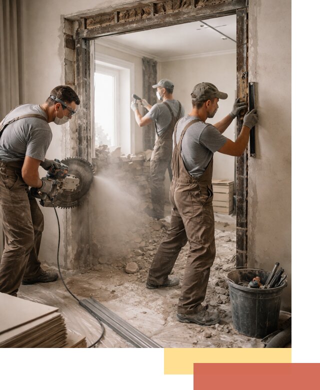 Расширение дверного проема под установку новой двери в Зеленокумске