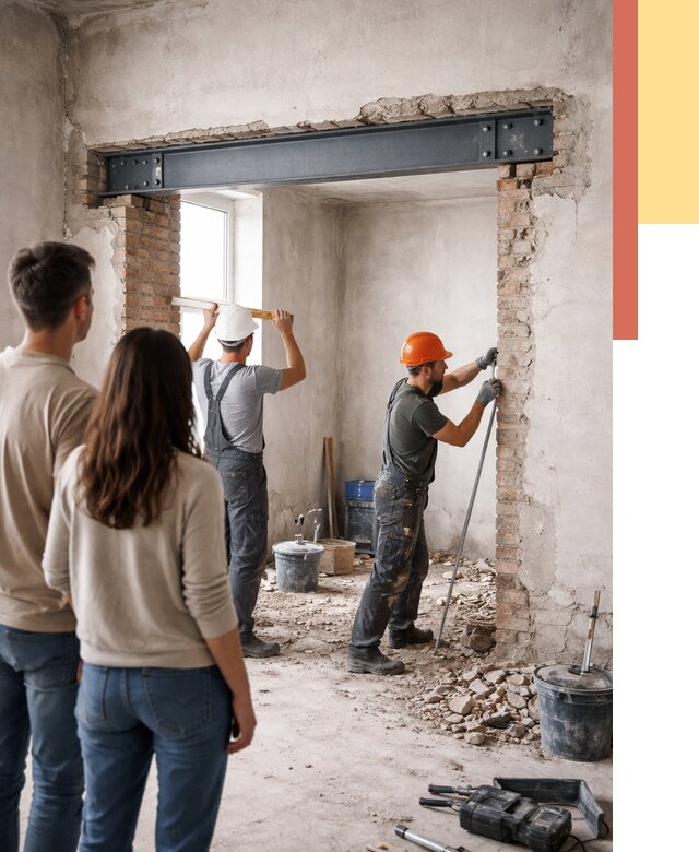 Усиление проема в стене в Зеленокумске от 9673 руб. — усиление дверного проема металлоконструкцией | ОТДЕЛОЧНИК-Злм