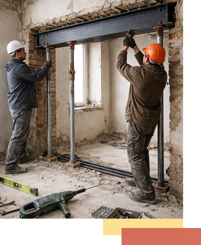 Усиление проема в стене в Зеленокумске для расширения и безопасности