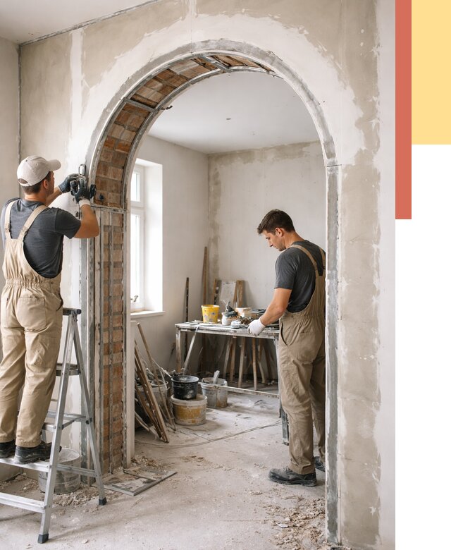 Устройство арочного проема в Зеленокумске от 9673 руб. под ключ — быстро и недорого | ОТДЕЛОЧНИК-Злм