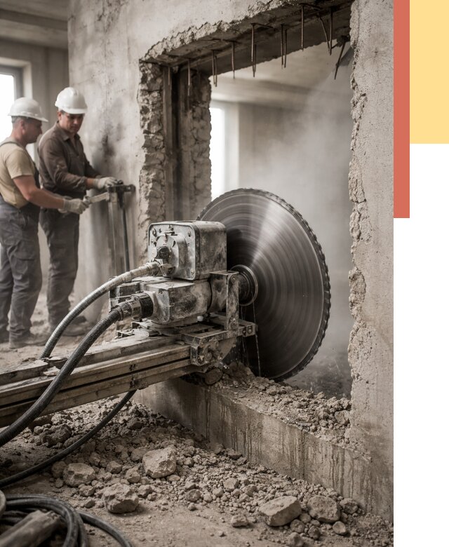 Алмазная резка проемов в Зеленокумске от 4582 руб. быстро и недорого | ОТДЕЛОЧНИК-Злм