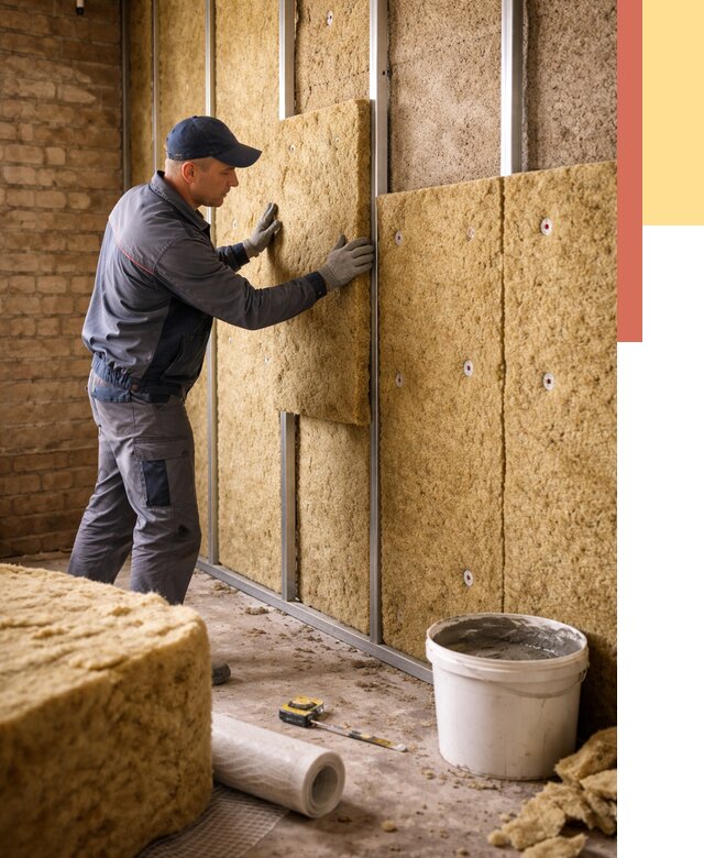 Утепление стен минватой в Зеленокумске от 1375 руб./м2 — недорого и быстро | ОТДЕЛОЧНИК-Злм