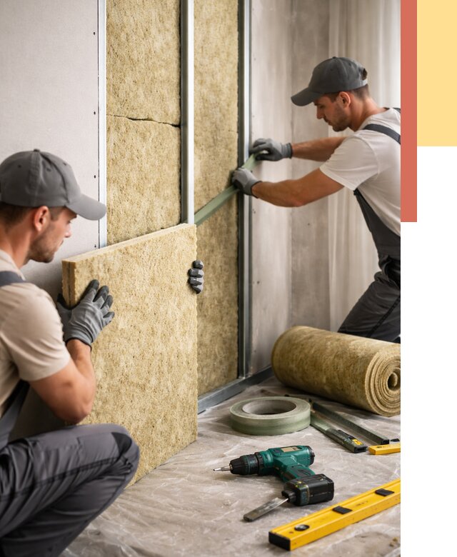 Шумоизоляция стен в Зеленокумске под ключ от 1884 руб. | ОТДЕЛОЧНИК-Злм