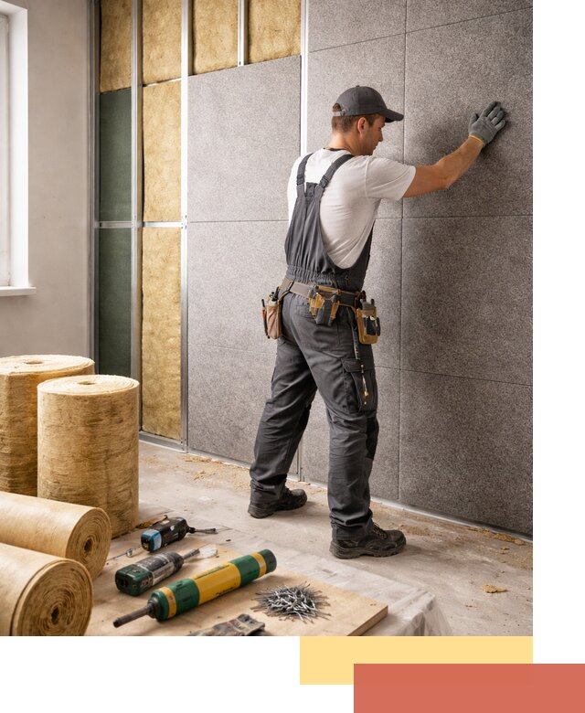 Профессиональная шумоизоляция стен в Зеленокумске для квартиры и офиса