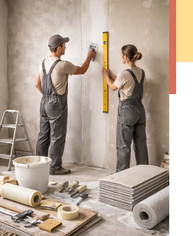 Отделка стен в Зеленокумске от 1527 руб/м² — недорого, быстро, под ключ | ОТДЕЛОЧНИК-Злм