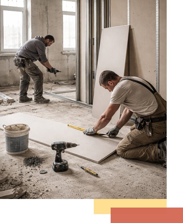 Кладка перегородок из ПГП под ключ в Зеленокумске