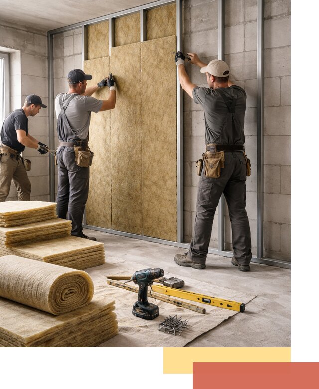 Шумоизоляция перегородок из блоков в Зеленокумске — монтаж и защита шумоизоляцией