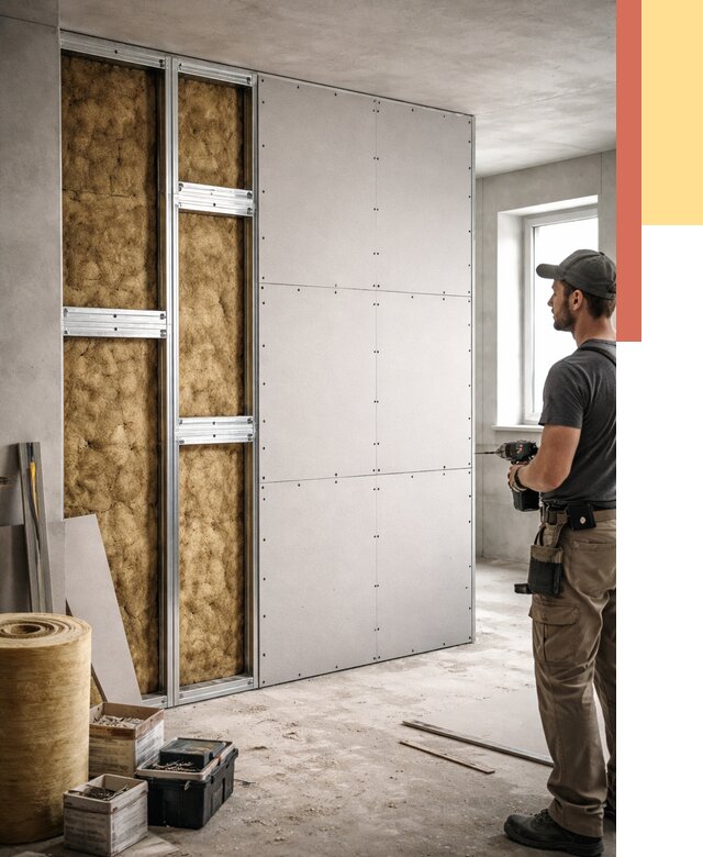 Усиленная перегородка под навеску в Зеленокумске от 13033 руб. — монтаж под ключ | ОТДЕЛОЧНИК-Злм