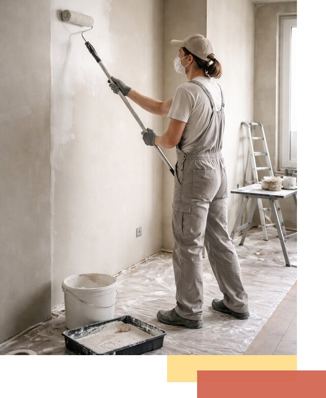 Покраска перегородок из гипсокартона в Зеленокумске качественно и недорого