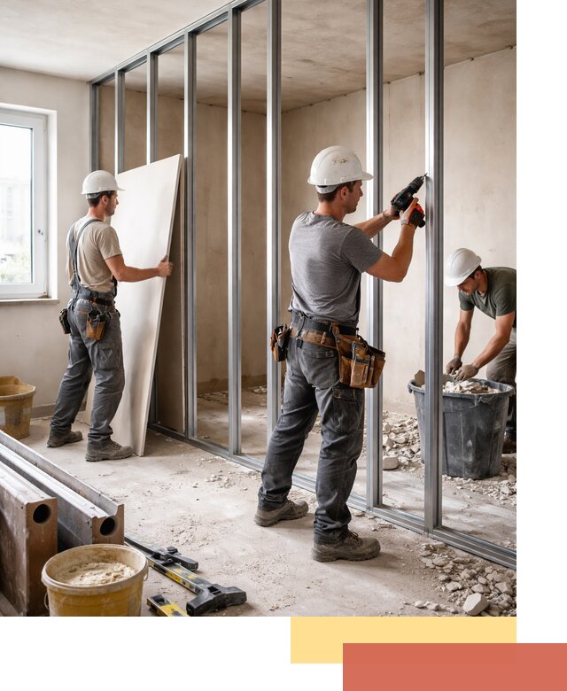 Перенос гипсокартонной перегородки в Зеленокумске профессионально и быстро