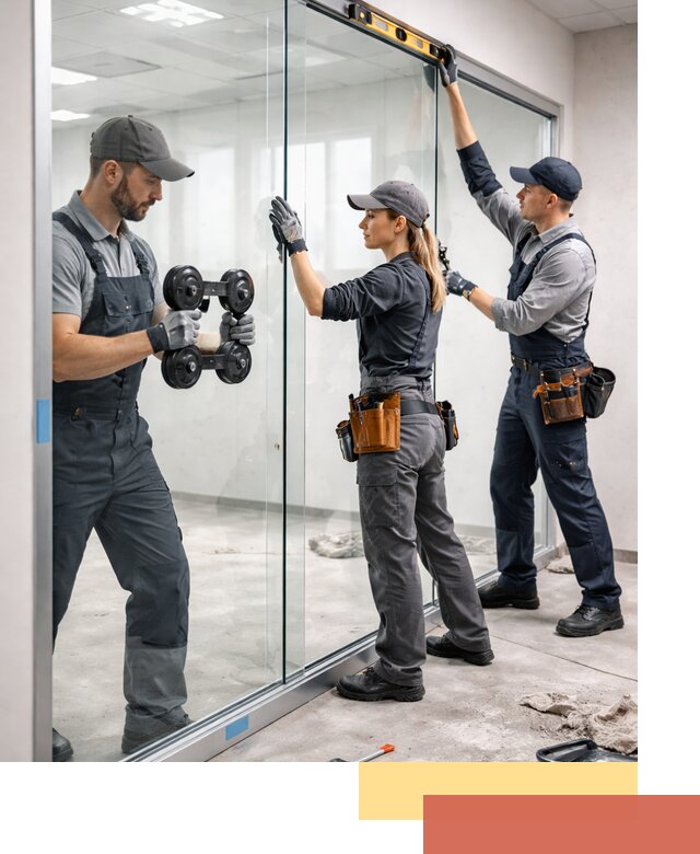 Профессиональный монтаж стеклянных перегородок в Зеленокумске