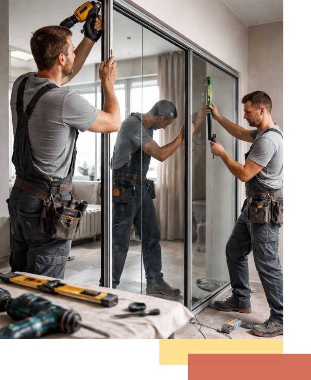 Каркасные стеклянные перегородки под ключ в Зеленокумске