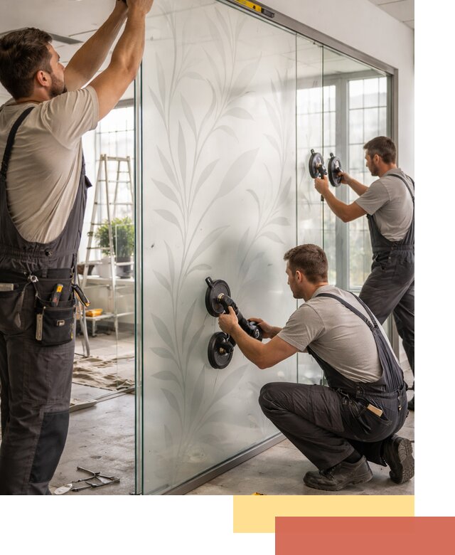 Стеклянные перегородки с рисунком на заказ в Зеленокумске