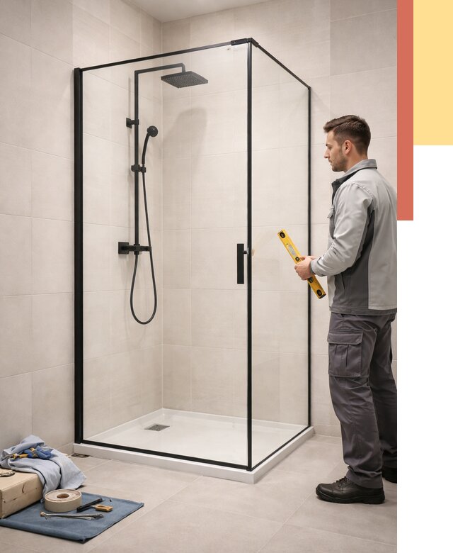 Стеклянные перегородки для душа в Зеленокумске от 12728 руб. | Монтаж под ключ — ОТДЕЛОЧНИК-Злм