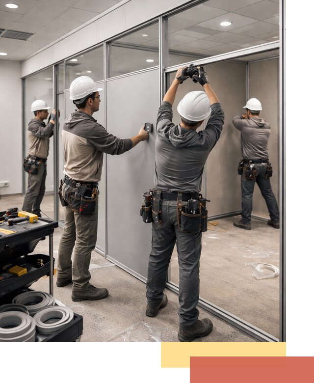 Мобильные офисные перегородки под ключ в Зеленокумске