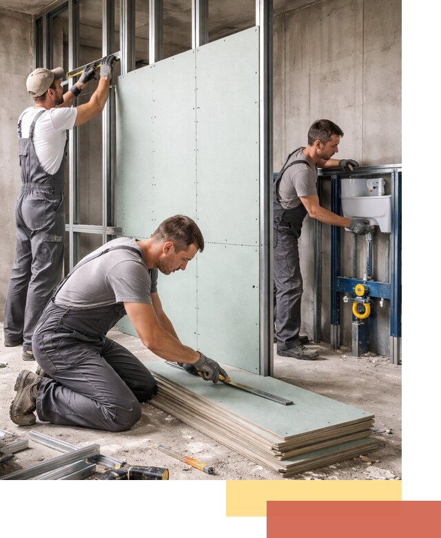 Монтаж и ремонт сантехнических перегородок в Зеленокумске