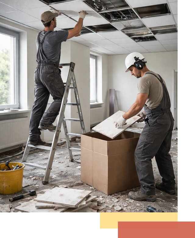 Демонтаж потолочной плитки в Зеленокумске быстро и аккуратно