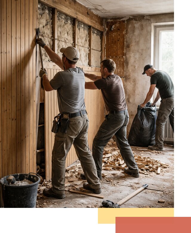 Демонтаж вагонки и вывоз материалов в Зеленокумске